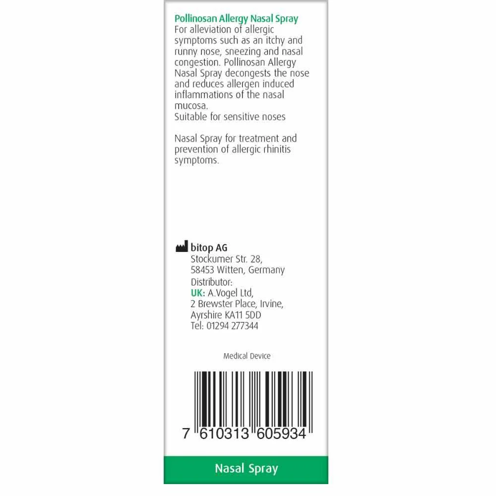 A. Vogel Pollinosan Luffa Nasal Spray 20ml - Image 3