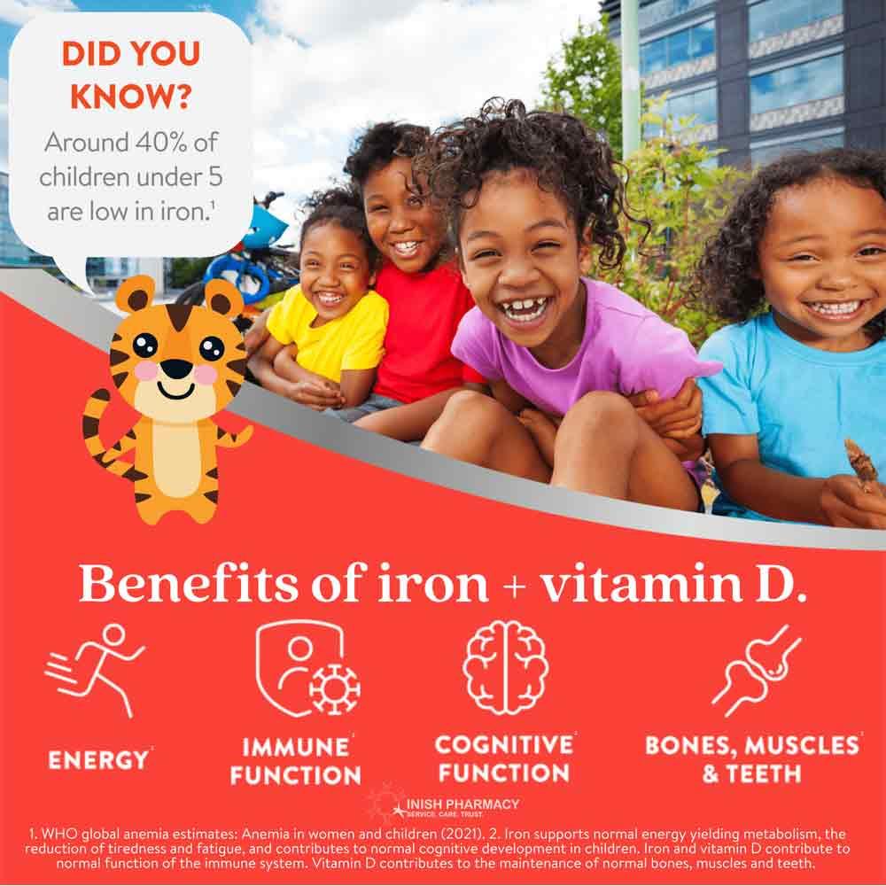 Active Iron Kids Iron & Vitamin D 30 Blackcurrant Chews - Image 3