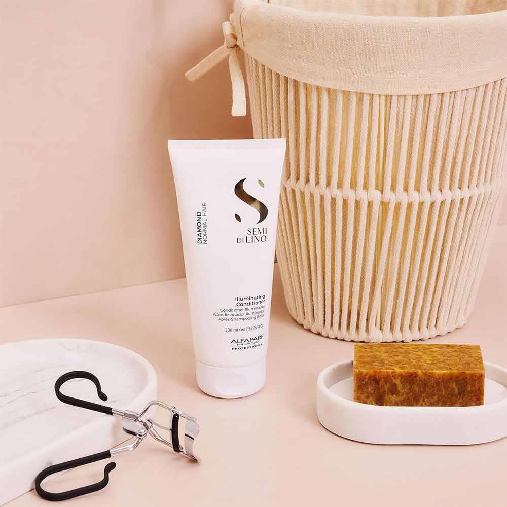 Alfaparf Semi Di Lino Diamond Illuminating Conditioner 200ml - Image 2