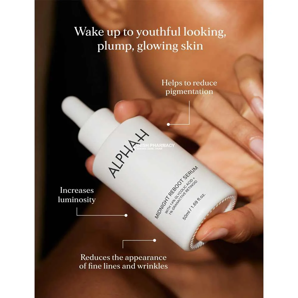 Alpha-H Midnight Reboot Serum With 14% Glycolic Acid + Granactive Retinoid 10ml - Image 4