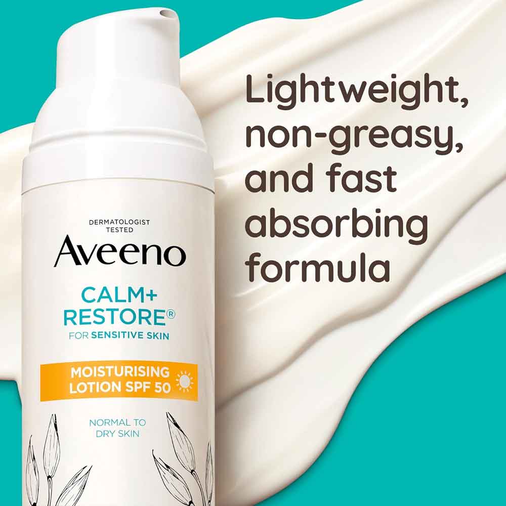 Aveeno Calm and Restore Moisturising Lotion SPF50 - Image 3