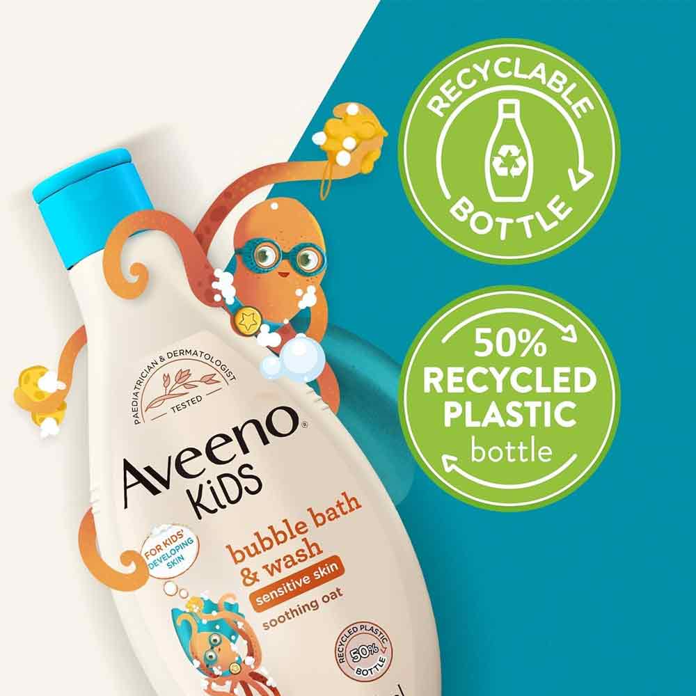 Aveeno Kids Bubble Bath & Wash 400ml - Image 4
