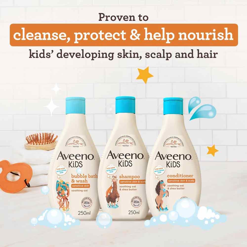 Aveeno Kids Bubble Bath & Wash 400ml - Image 5