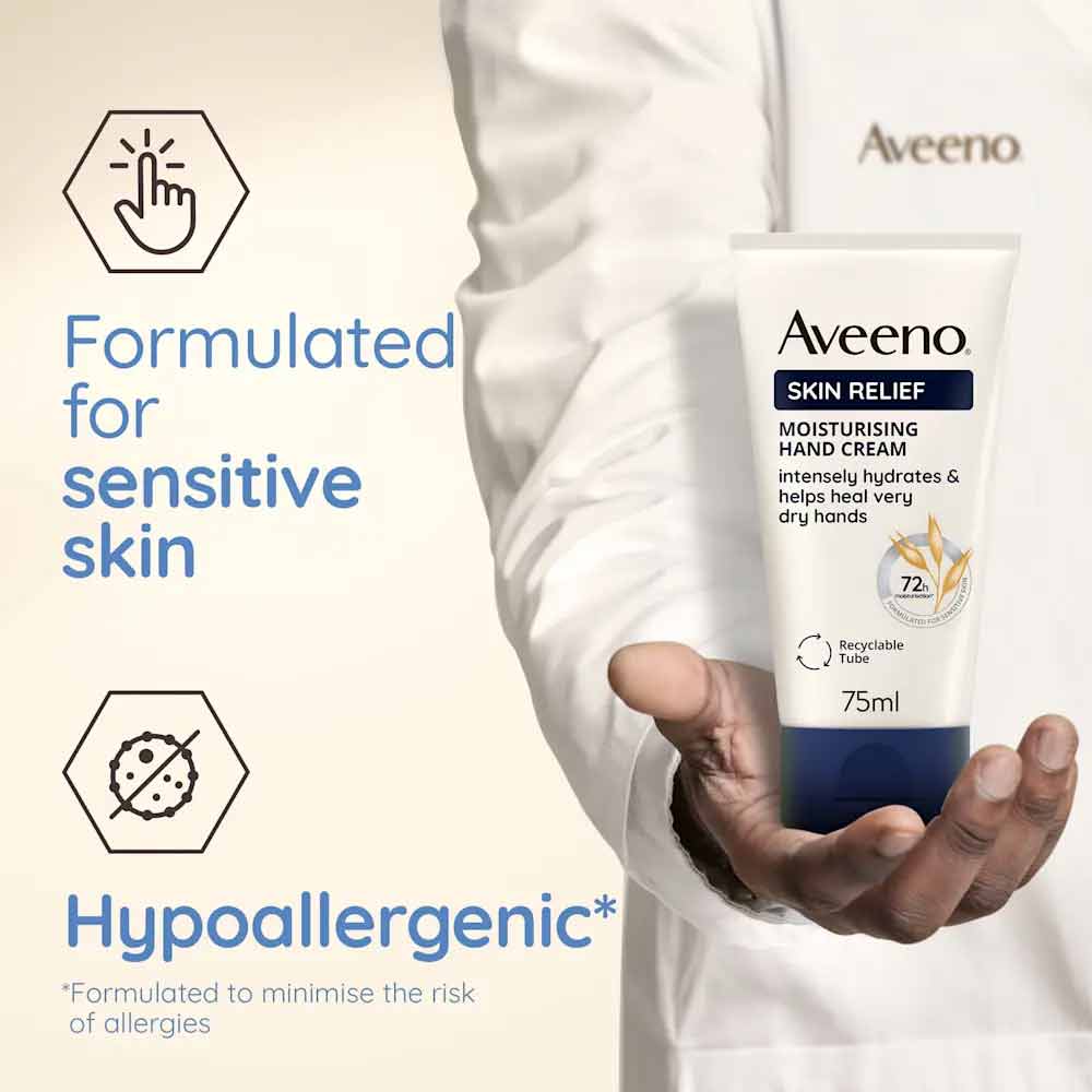 Aveeno Skin Relief Moisturising Hand Cream 75ml - Image 2