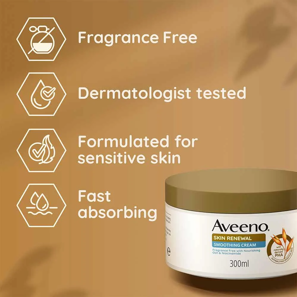 Aveeno Skin Renewal Smoothing Cream 300ml - Image 11