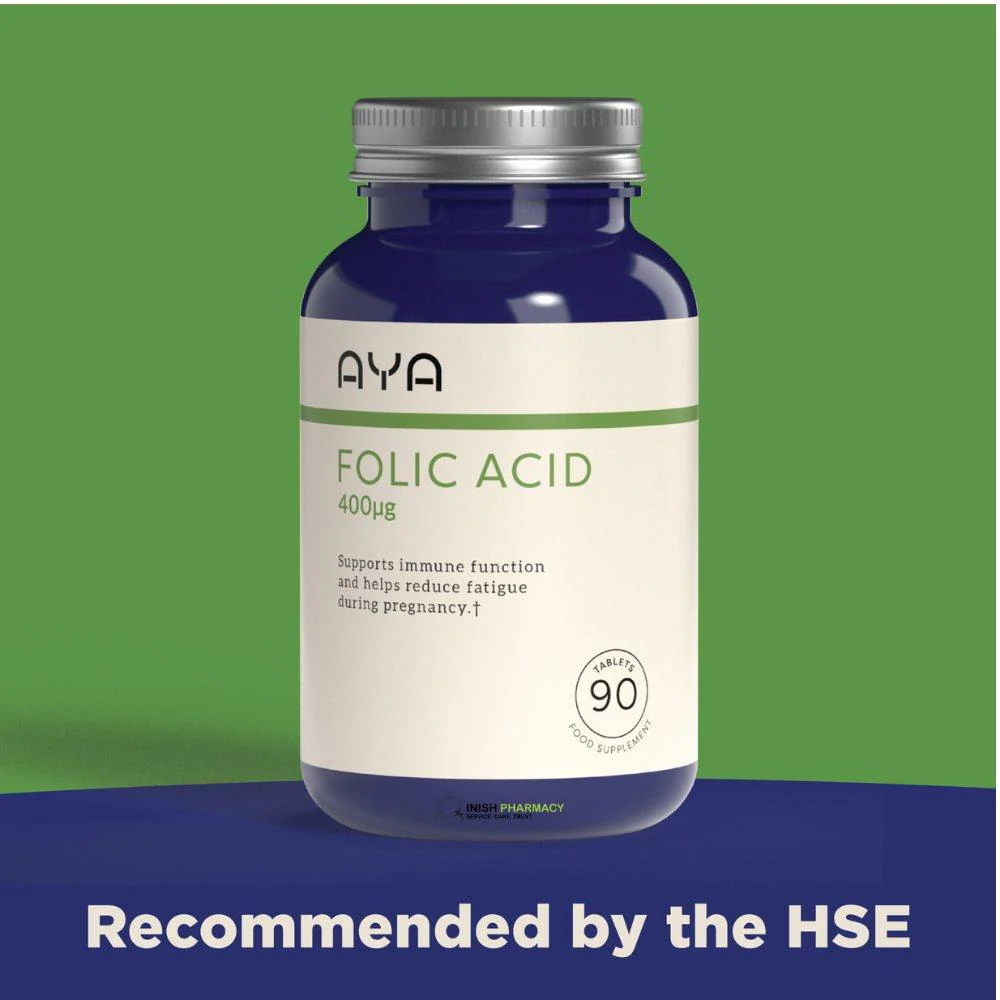AYA Folic Acid 400ug Tablets 90 Pack - Image 4