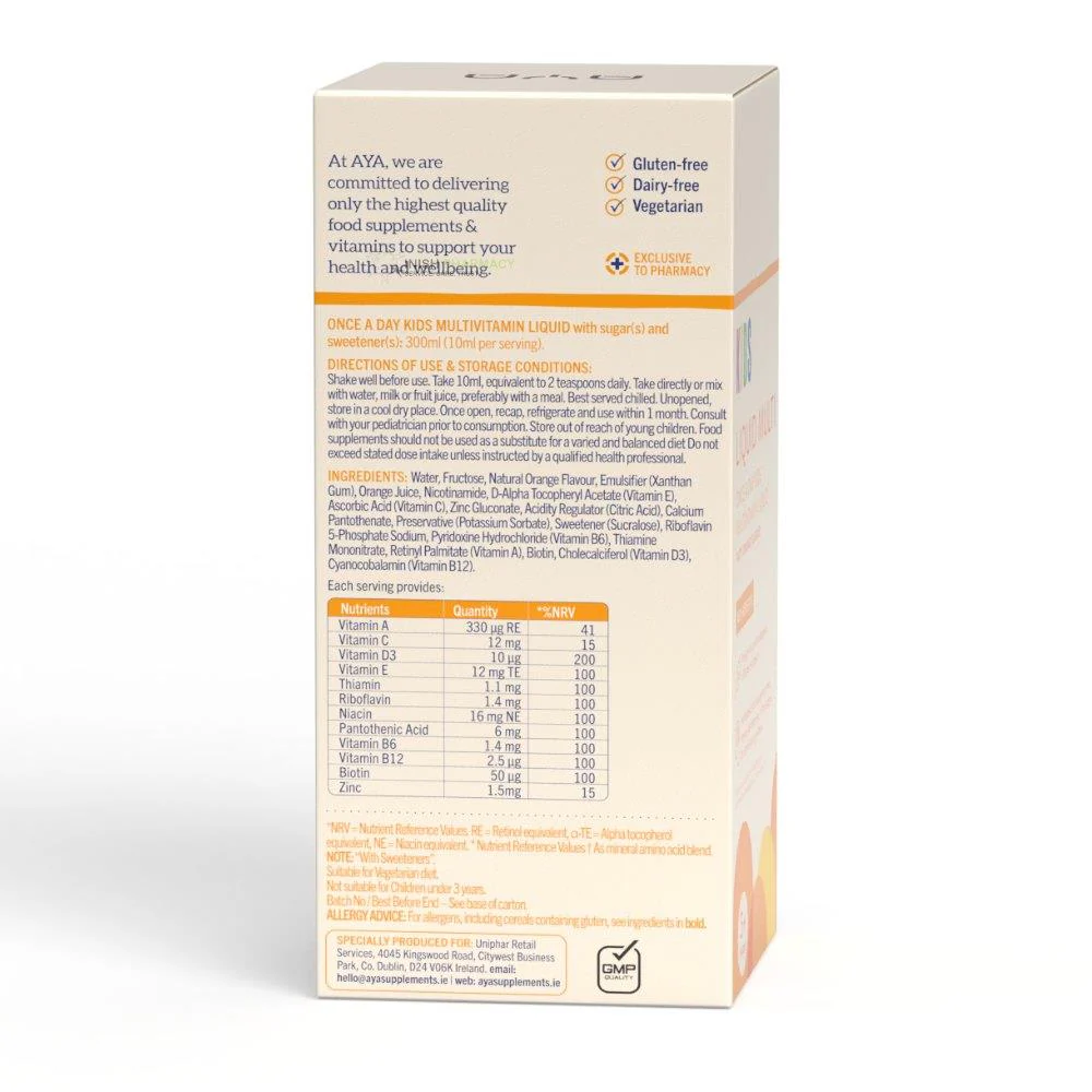 Aya Kids Multi-Vitamin Liquid Supplement 300ml - Image 4