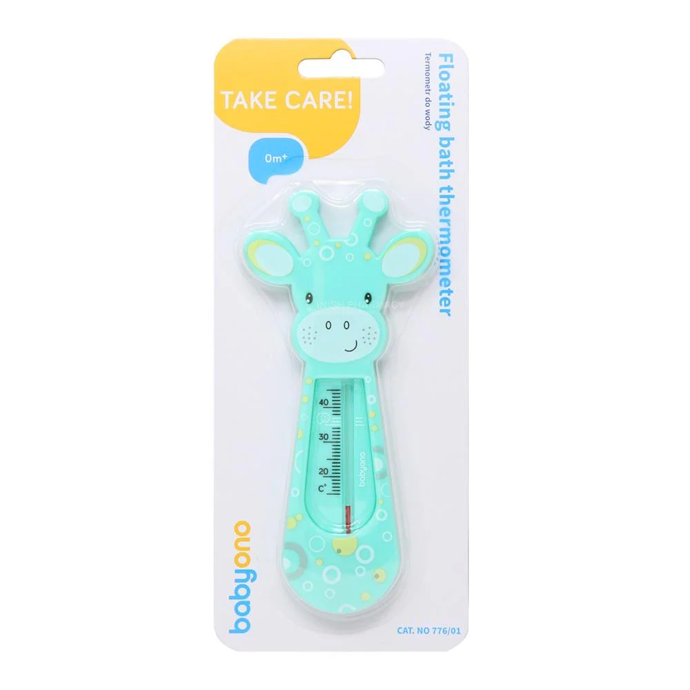 Babyono Floating Bath Thermometer Green Giraffe