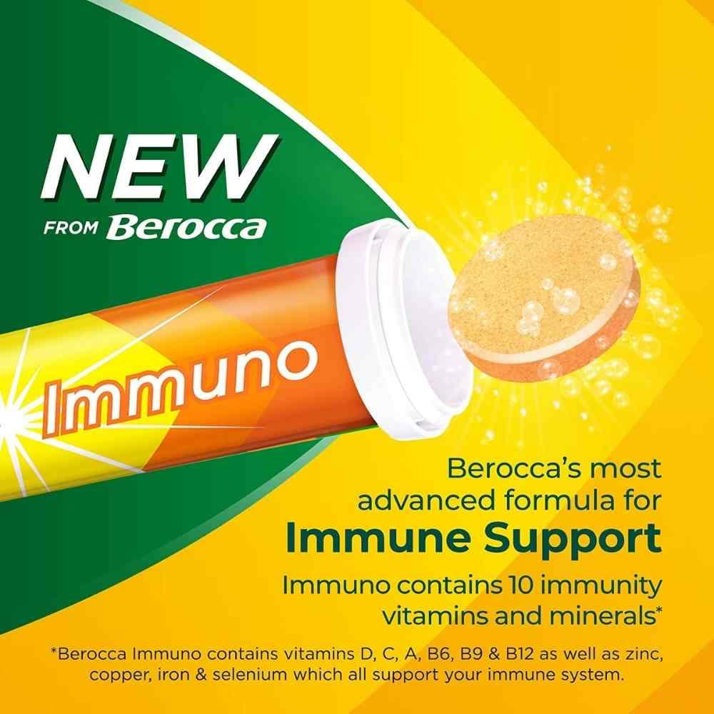 Berocca Immuno Sugar-Free Orange Effervescent Tablets 15 Pack - Image 2