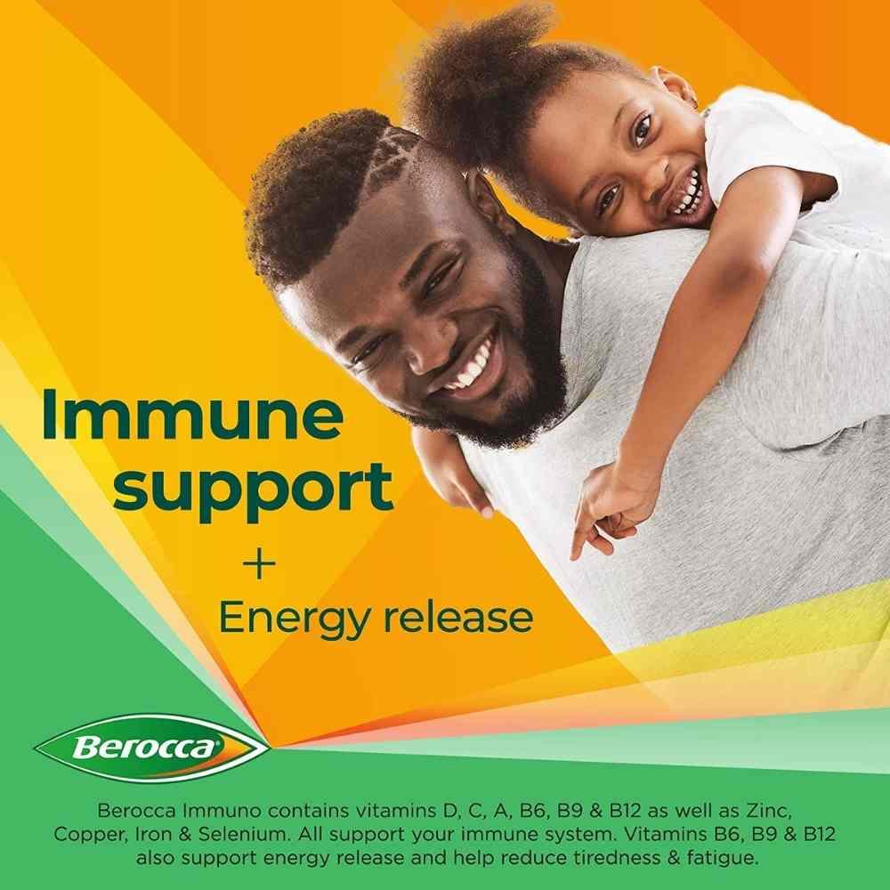 Berocca Immuno Sugar-Free Orange Effervescent Tablets 15 Pack - Image 3