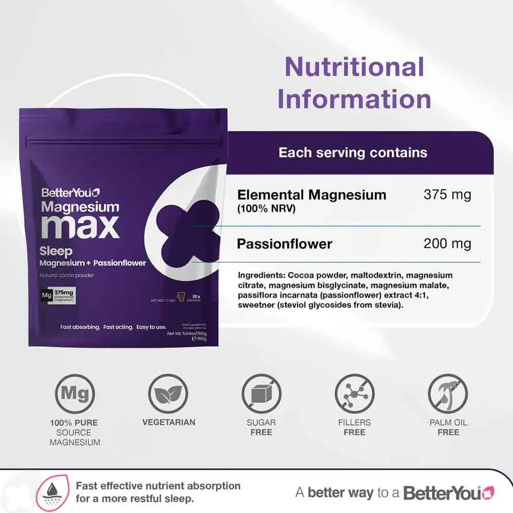 BetterYou Magnesium Max Sleep Powder 160g - Image 3