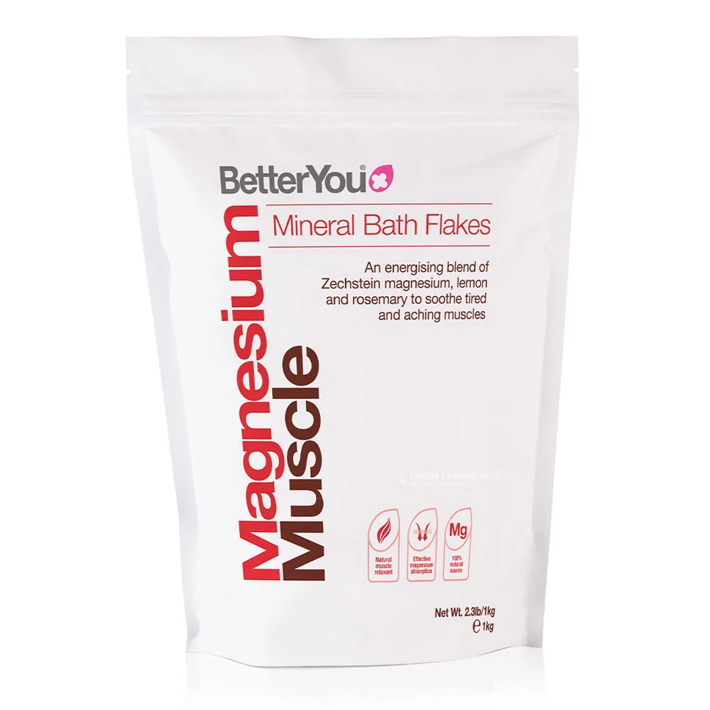 BetterYou Magnesium Muscle Mineral Bath Flakes 1kg