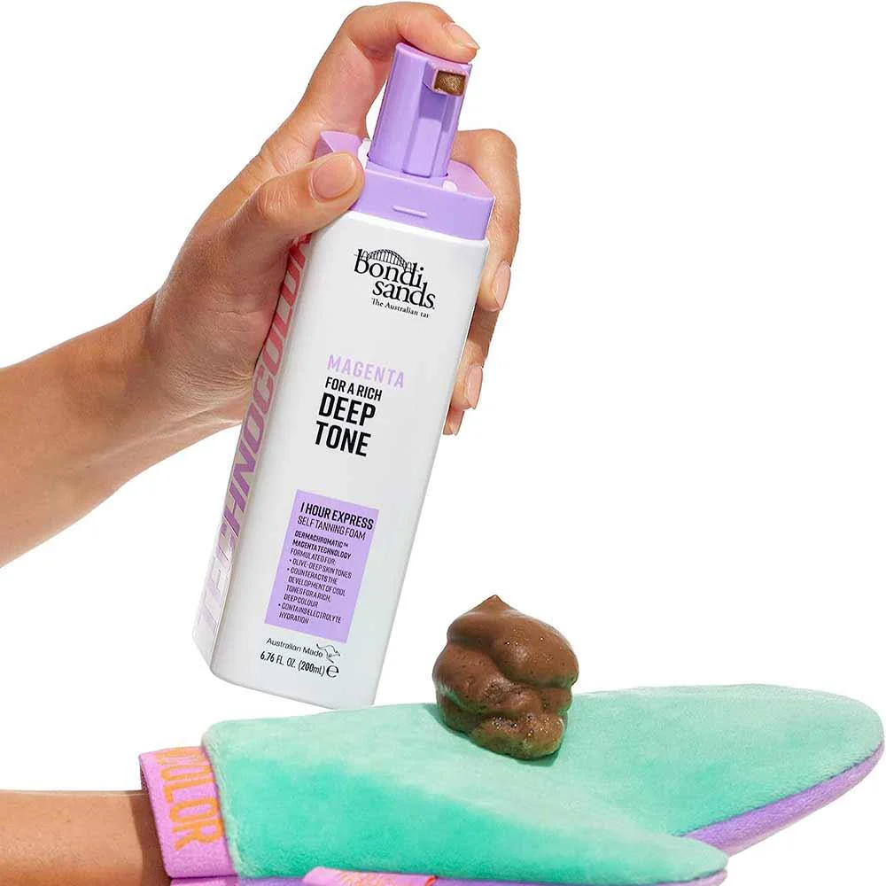 Bondi Sands Technocolor 1 Hour Express Self Tanning Foam Magenta 200ml - Image 2