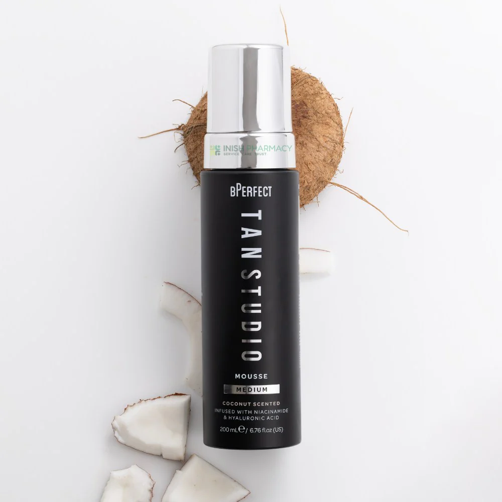 Bperfect Tan Studio Tanning Mousse Medium Coconut Scented 200ml - Image 2