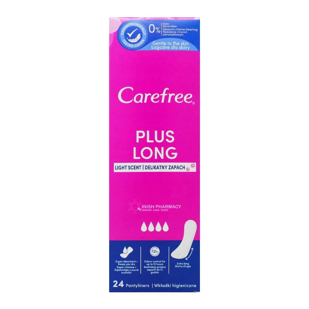 Carefree Plus Long Lightly Scented Liners 24 Pack