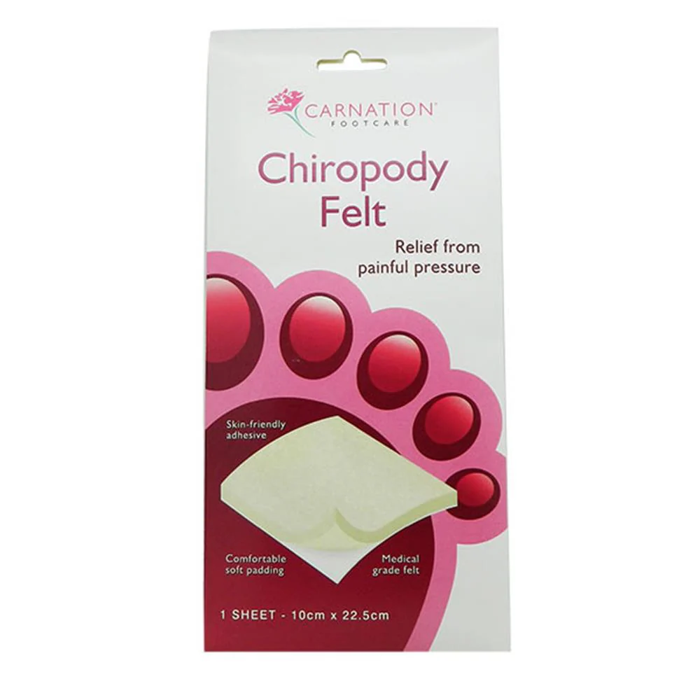Carnation Chiropody Felt Large 1 Sheet 10cm x 22.5cm