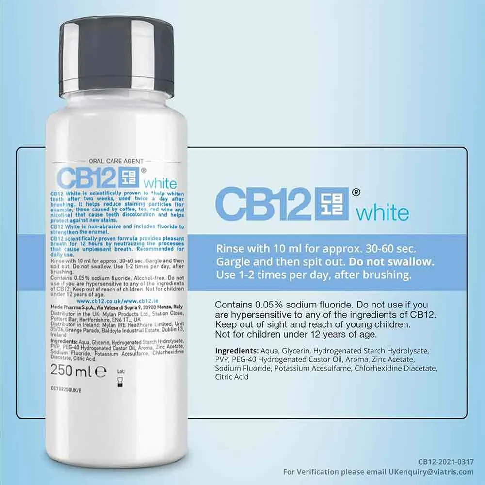 CB12 White Mouthwash 500ml - Image 3
