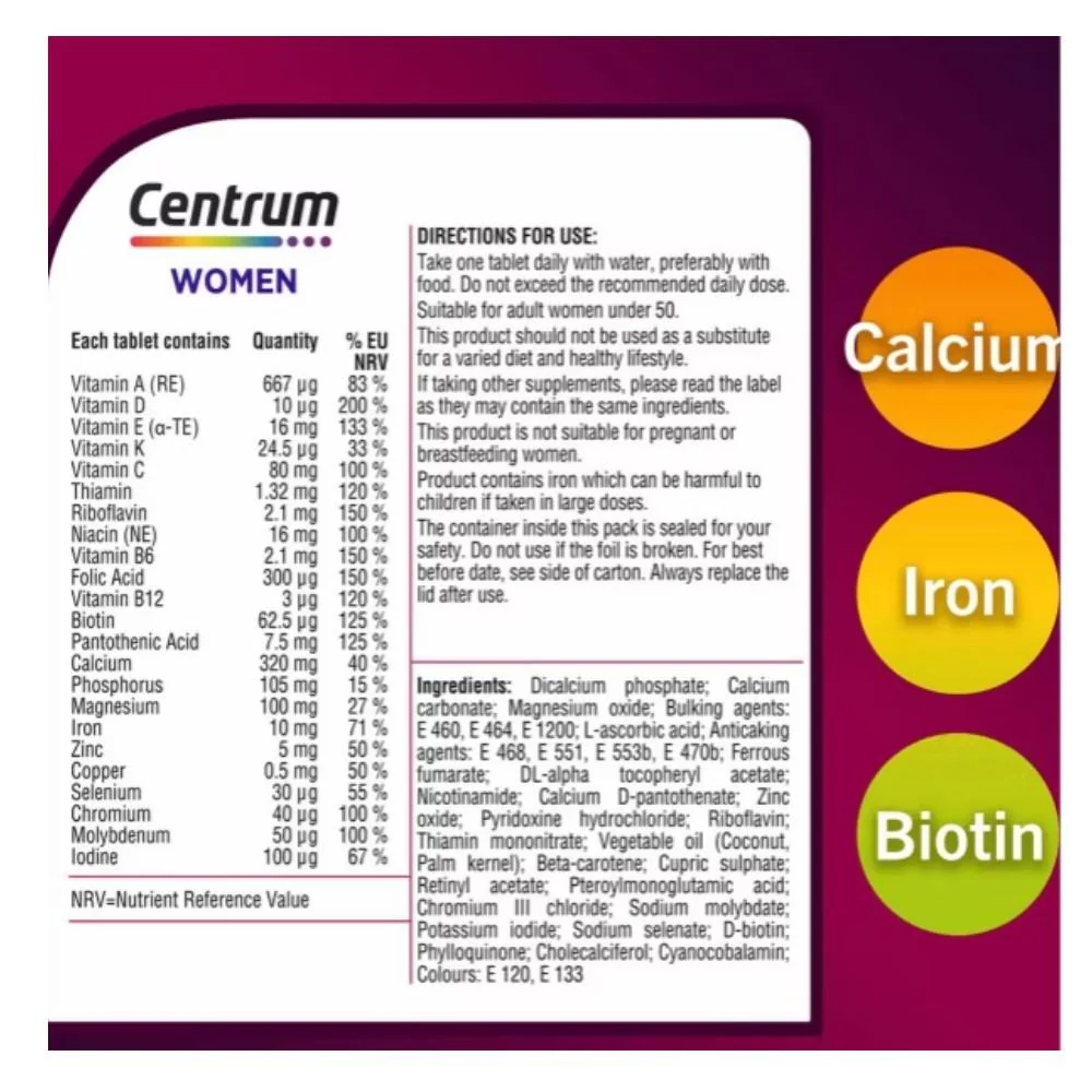 Centrum Women Multivitamins 30 Pack - Image 2