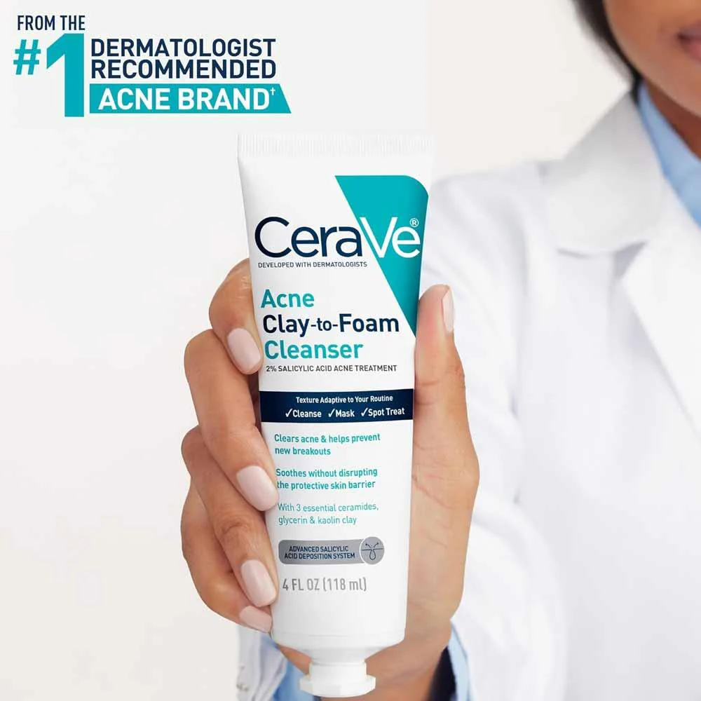 CeraVe Blemish Clay-to-Foam Cleanser 118ml - Image 4