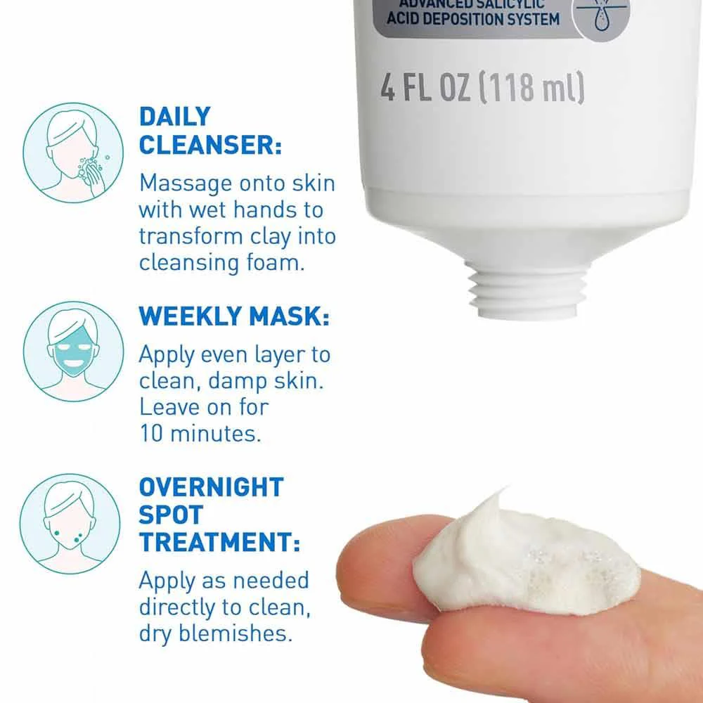 CeraVe Blemish Clay-to-Foam Cleanser 118ml - Image 6