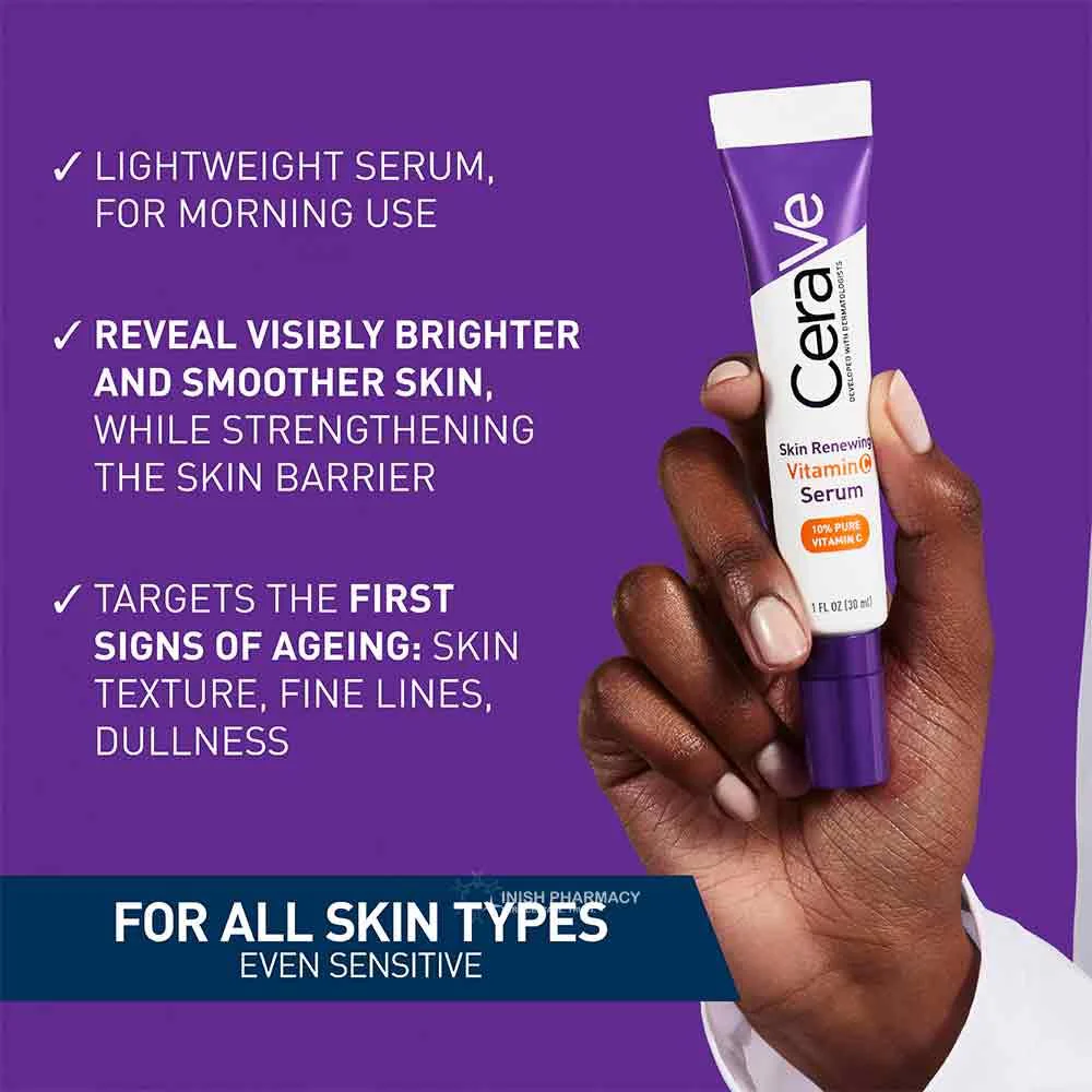 CeraVe Skin Renewal 10% Pure Vitamin C Serum 30ml - Image 2