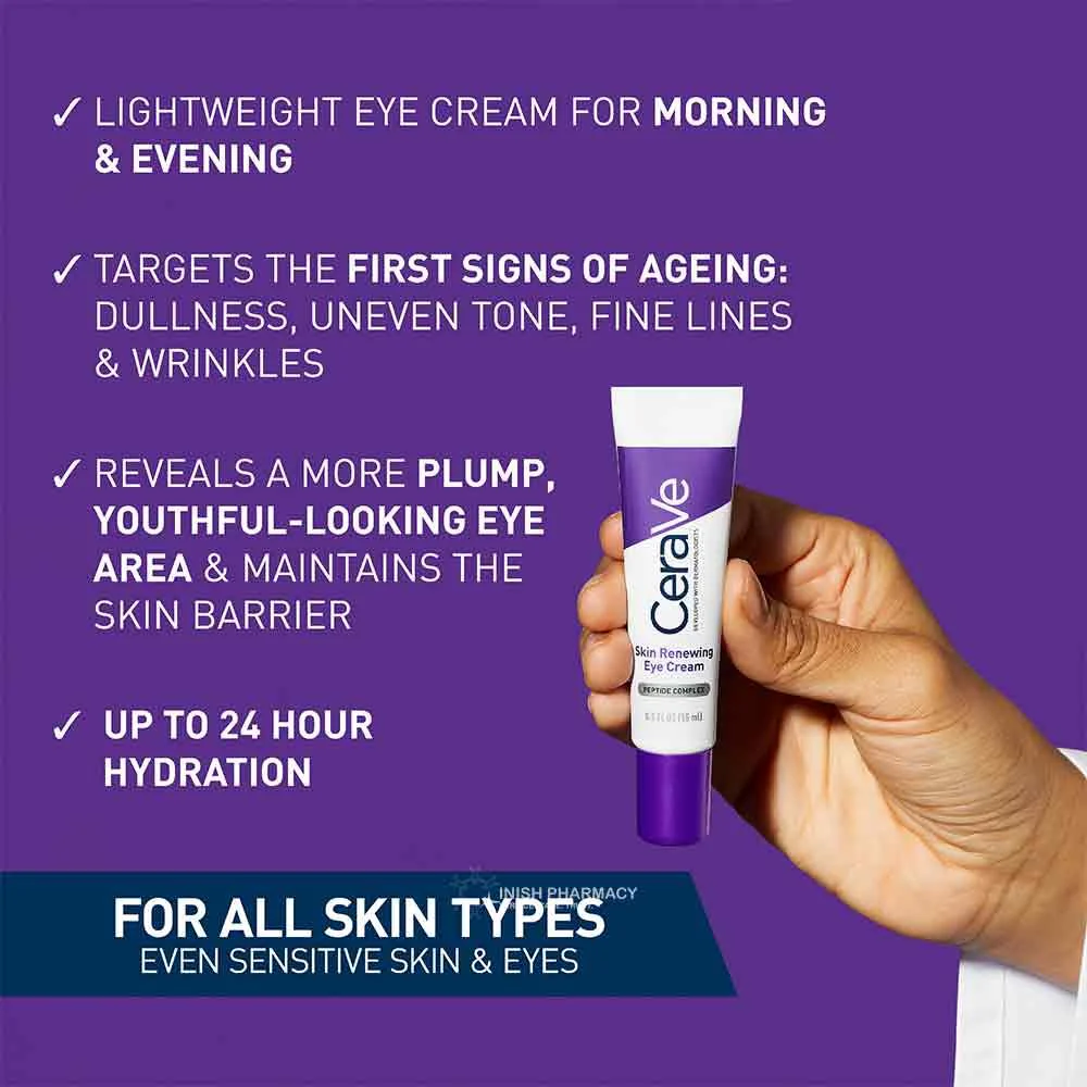 CeraVe Skin Renewing Eye Cream 15ml - Image 3