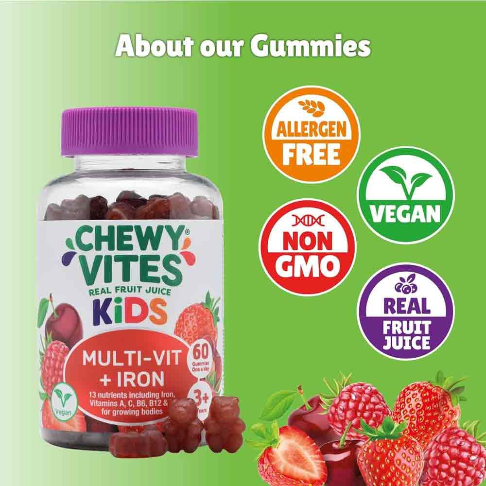 Chewy Vites Kids Multi-VIt + Iron 60 Gummies - Image 4