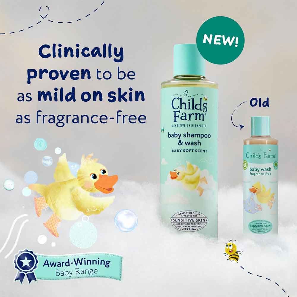 Childs Farm Baby Shampoo & Wash Soft Scent 250ml - Image 2