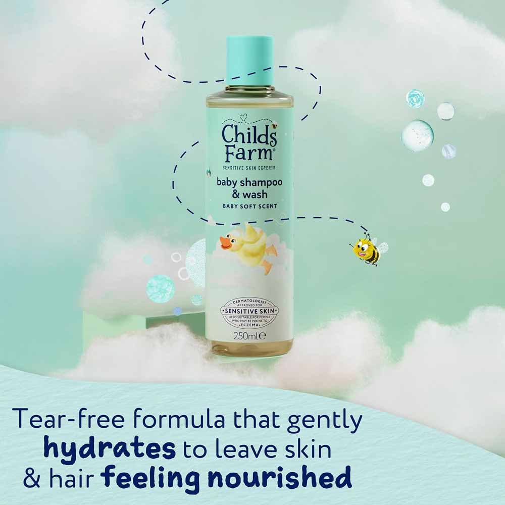 Childs Farm Baby Shampoo & Wash Soft Scent 250ml - Image 5