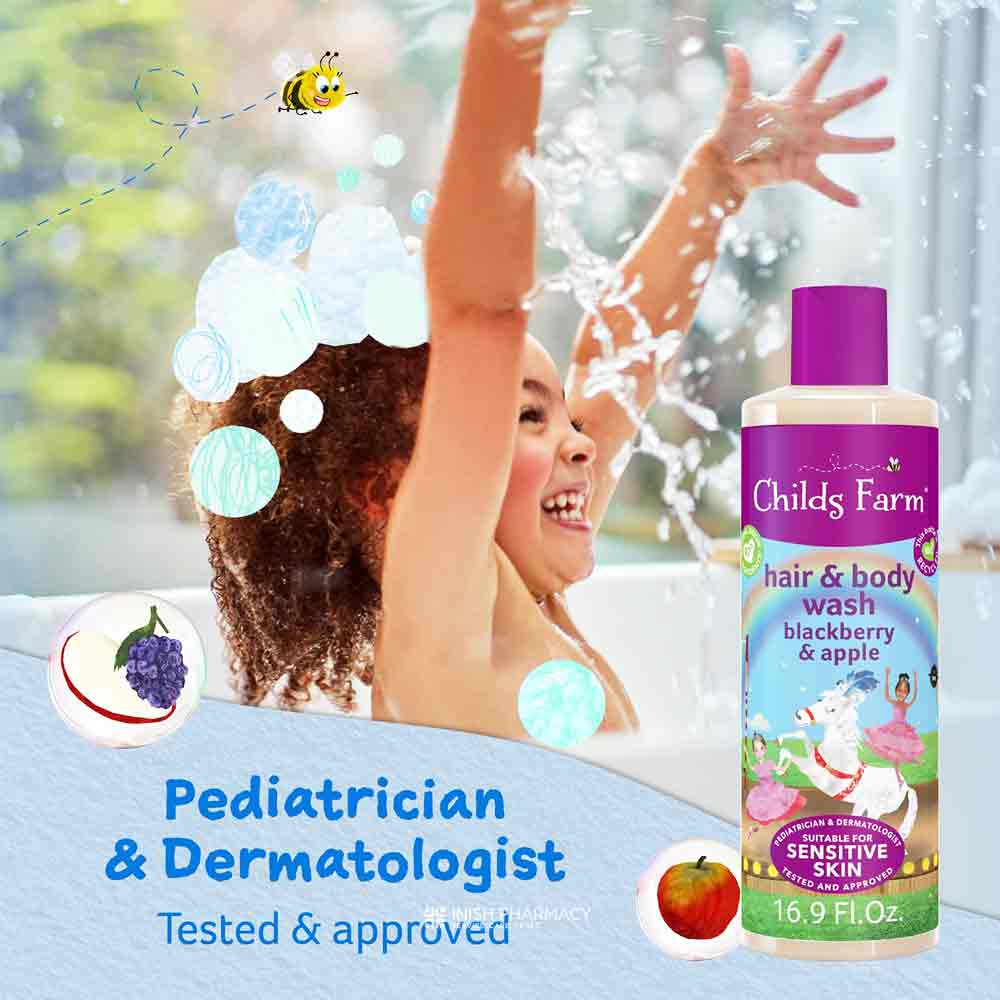 Childs Farm Hair & Body Wash Blackberry & Apple 250ml - Image 2