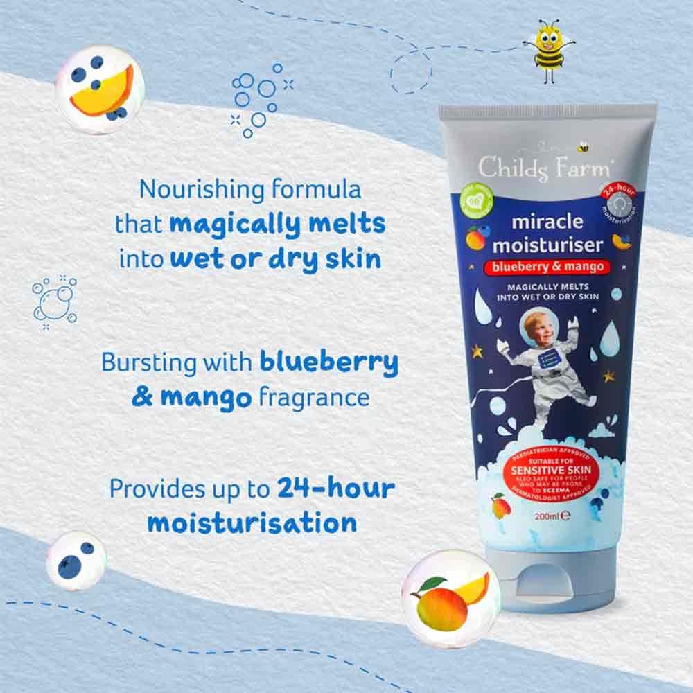 Childs Farm Miracle Moisturiser Blueberry & Mango 200ml - Image 4
