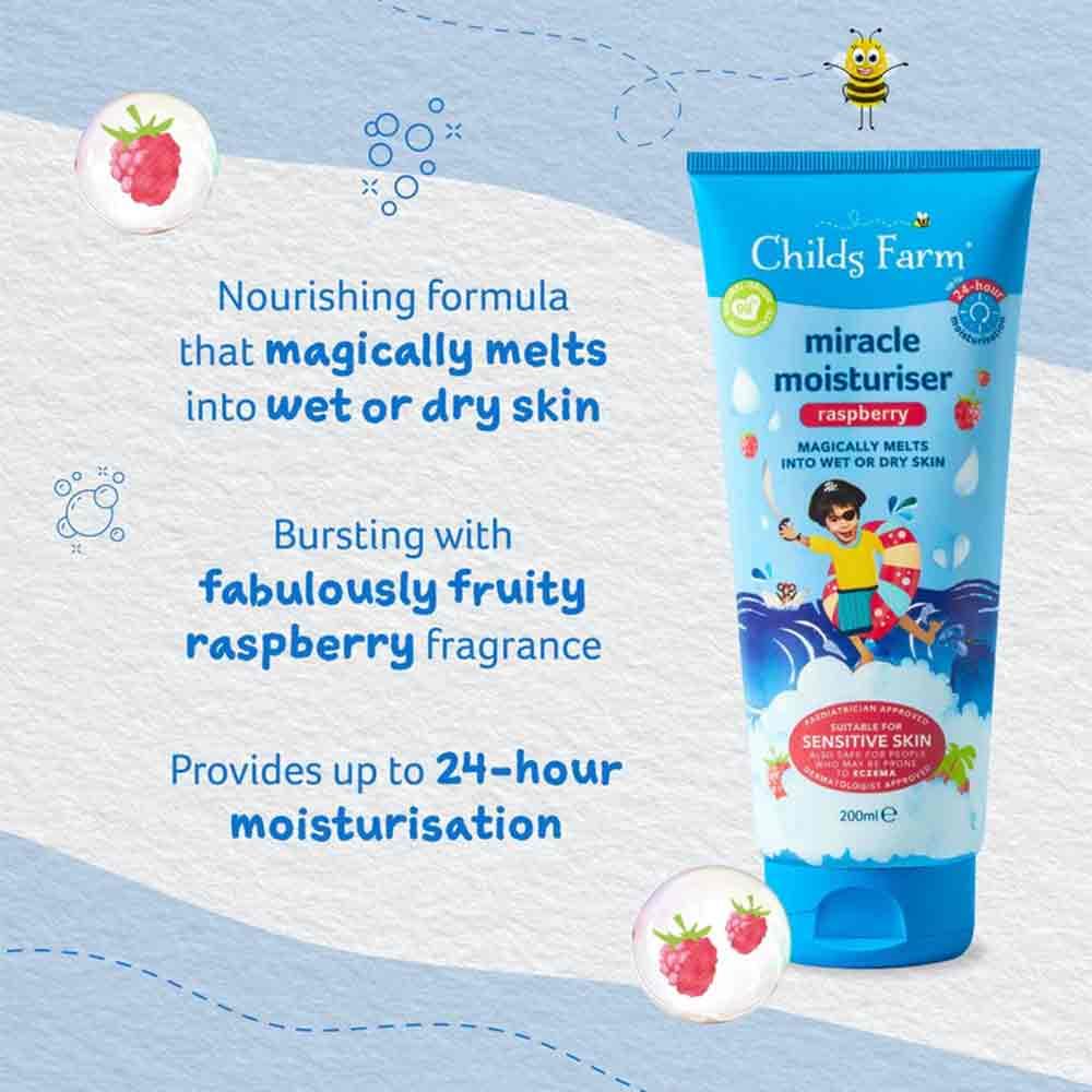 Childs Farm Miracle Moisturiser Raspberry 200ml - Image 4