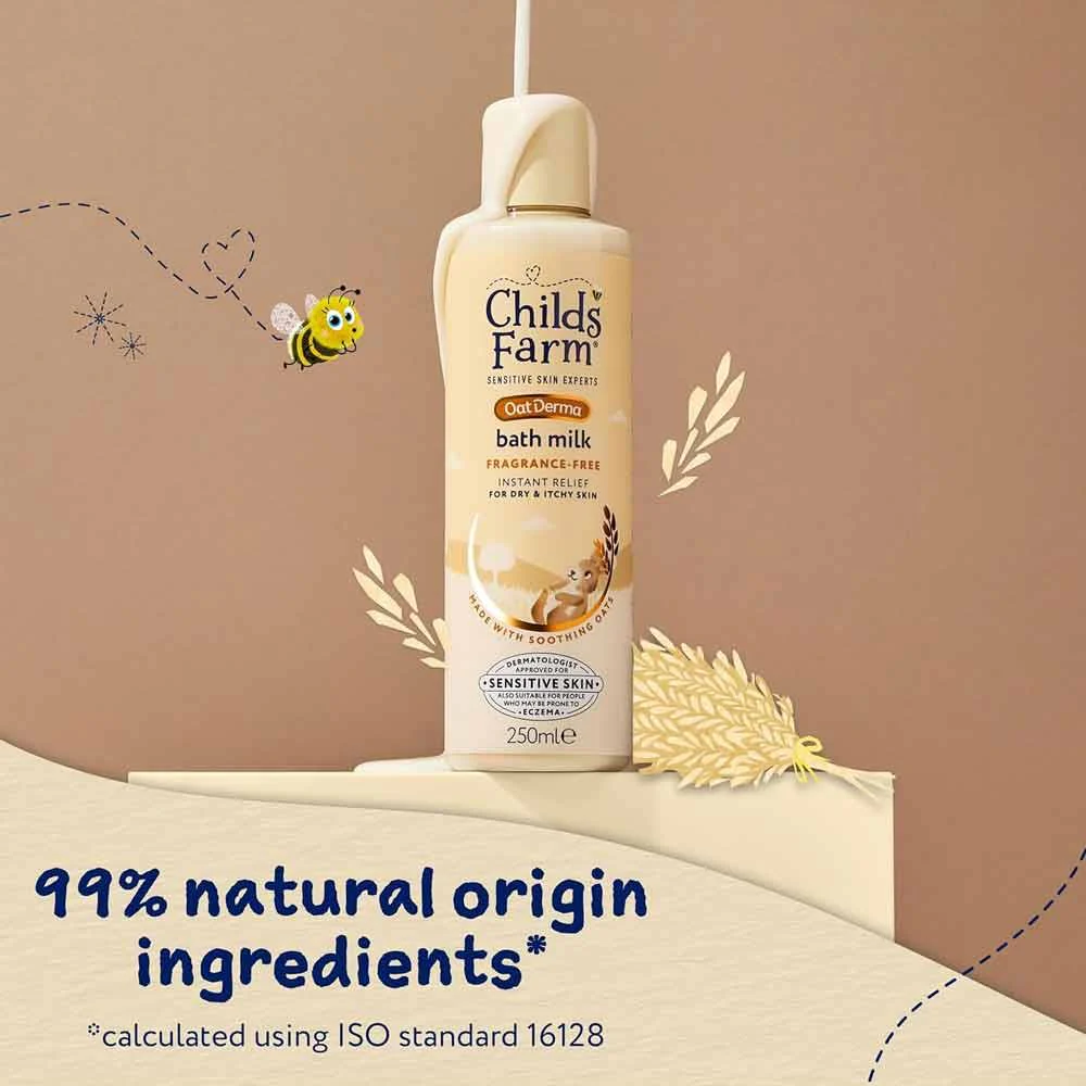 Childs Farm OatDerma Fragrance Free Bath Milk 250ml - Image 4