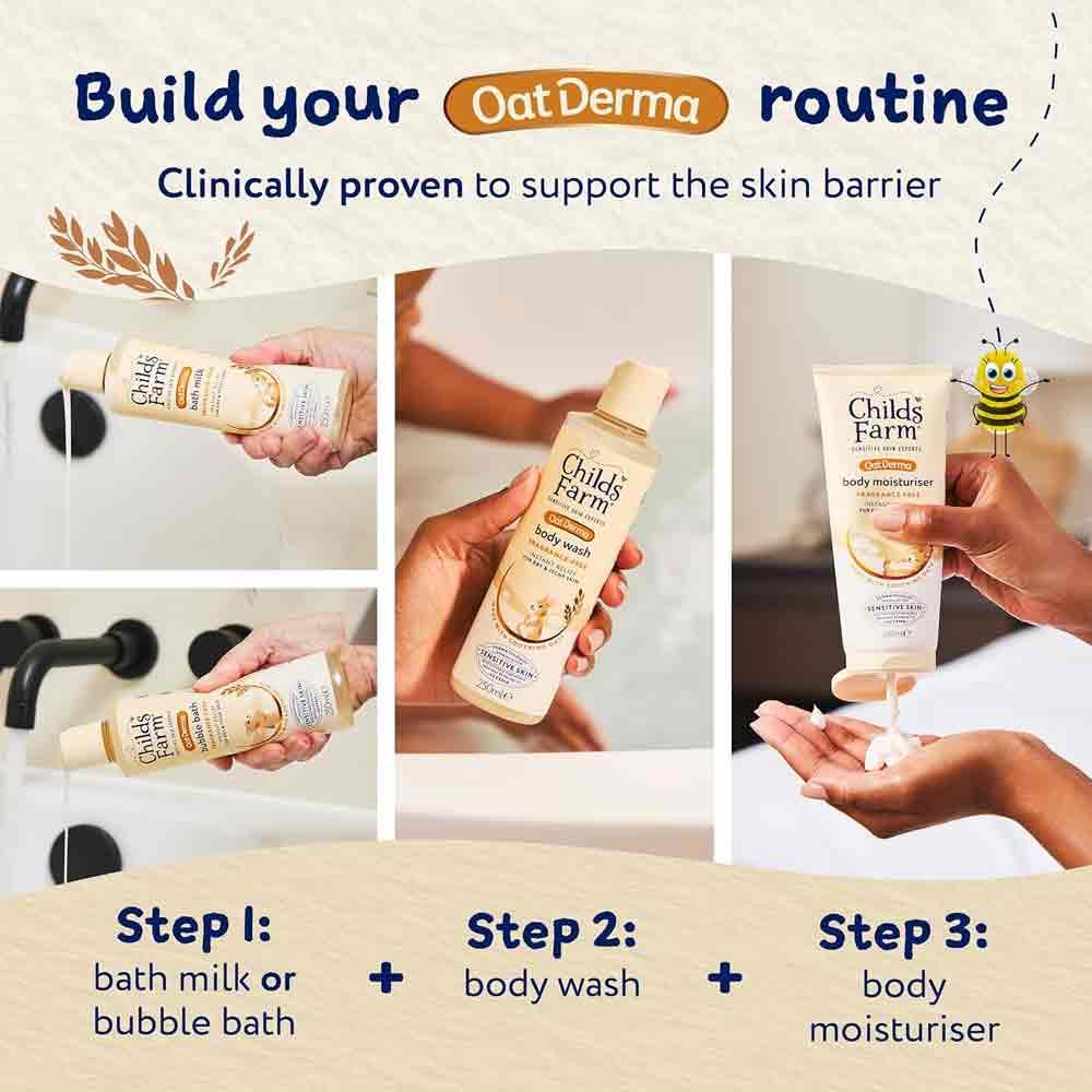 Childs Farm OatDerma Fragrance Free Bath Milk 250ml - Image 6