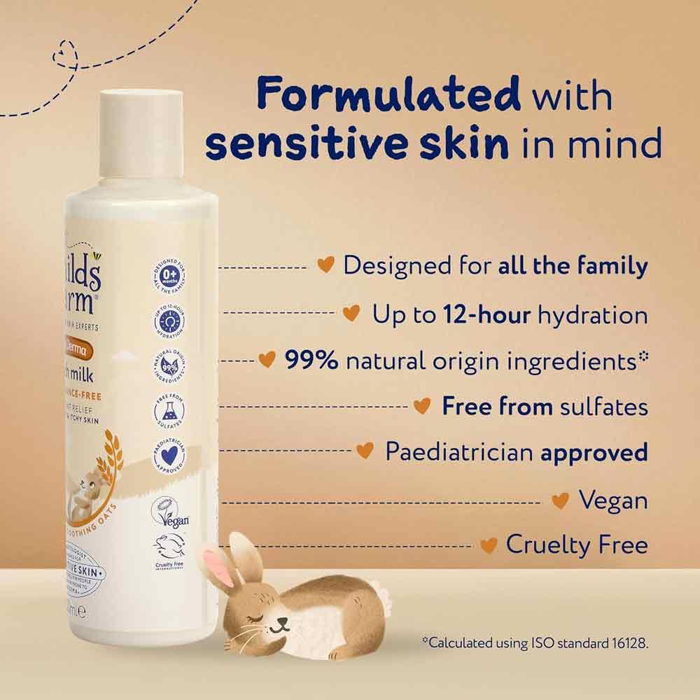 Childs Farm OatDerma Fragrance Free Bath Milk 250ml - Image 7
