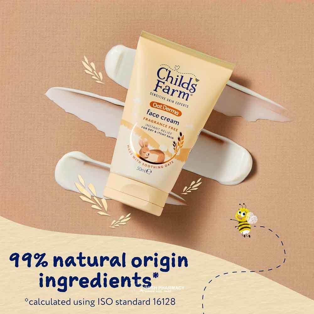 Childs Farm OatDerma Fragrance Free Face Cream 50ml - Image 5