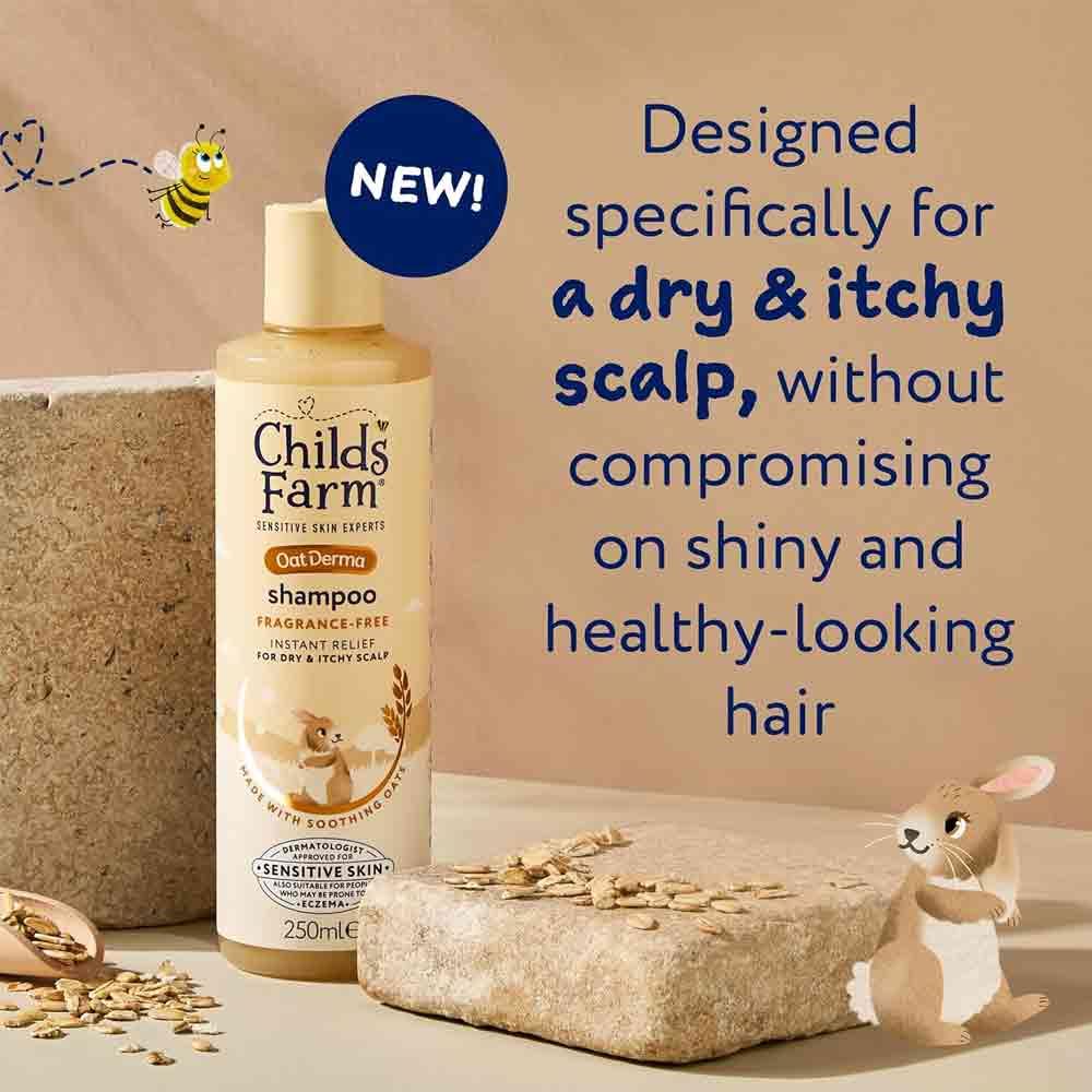 Childs Farm OatDerma Fragrance Free Shampoo 250ml - Image 3