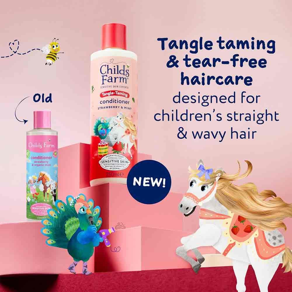Childs Farm Tangle Taming Conditioner Strawberry & Organic Mint 250ml - Image 2