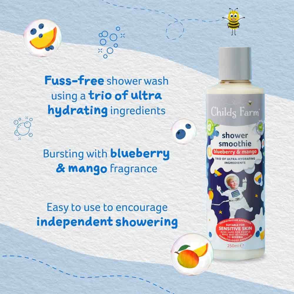 Childs Farm Shower Smoothie Blueberry & Mango 250ml - Image 10