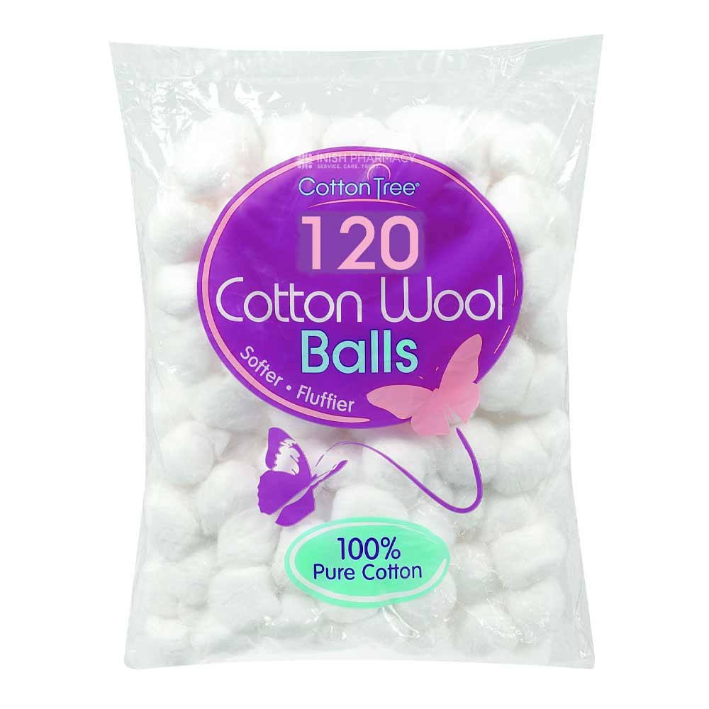 CottonTree Cotton Wool Balls 120 Pack