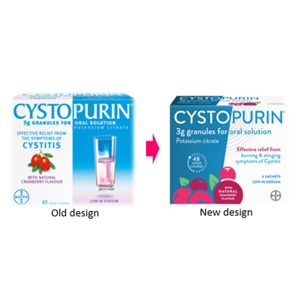 Cystopurin Potassium Citrate Cranberry Sachets 6 Pack - Image 2