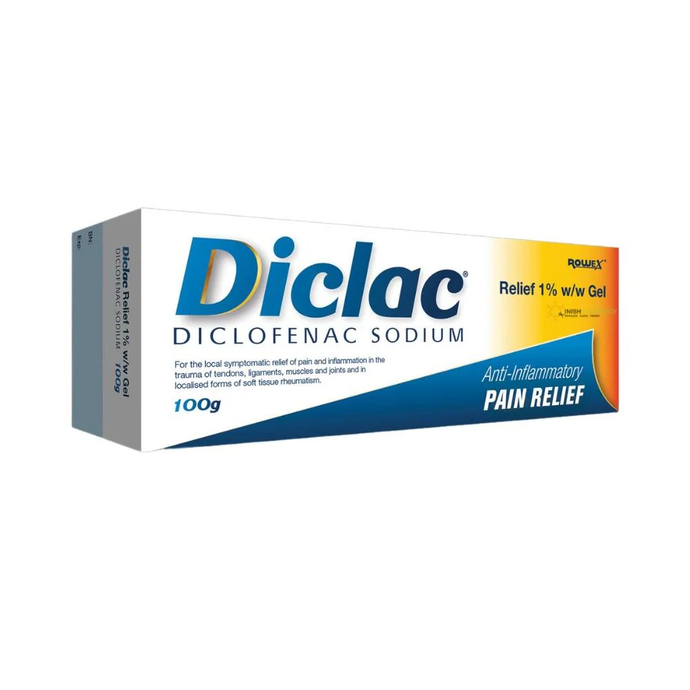 Diclac Relief Diclofenac 1% Pain Relief Gel 100g - Image 2