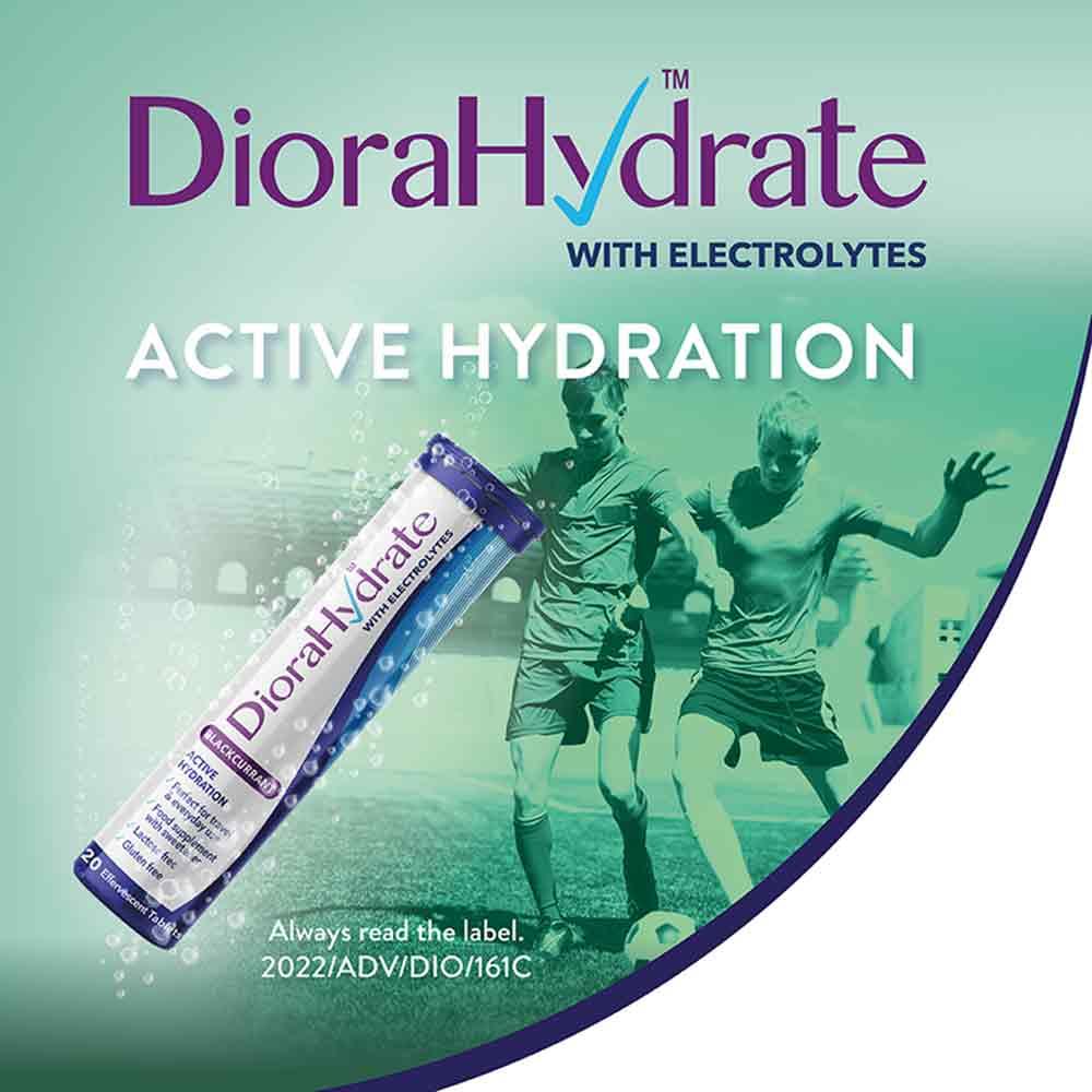 DioraHydrate with Electrolytes Blackcurrant 20 Effervescent Tablets - Image 4