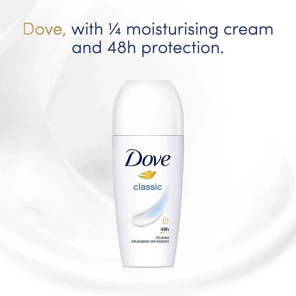 Dove Classic Anti-Perspirant Roll-on 50ml - Image 2