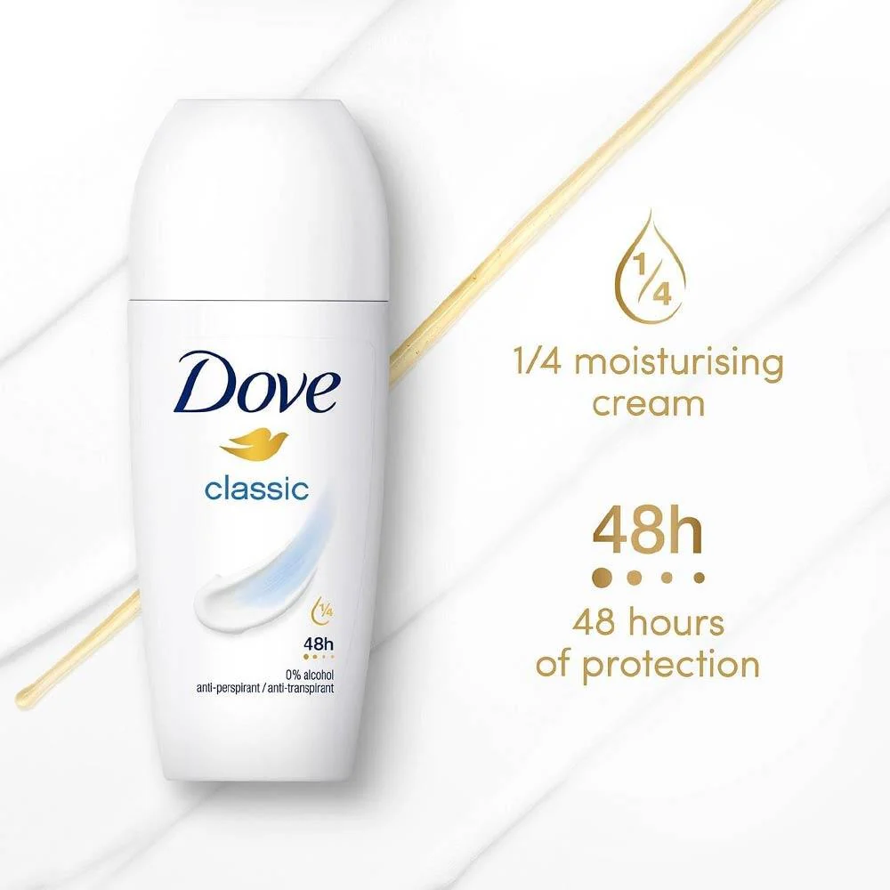 Dove Classic Anti-Perspirant Roll-on 50ml - Image 3