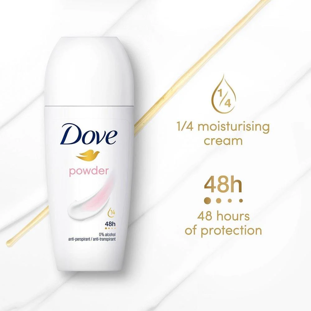 Dove Powder Anti-Perspirant Roll-on 50ml - Image 3