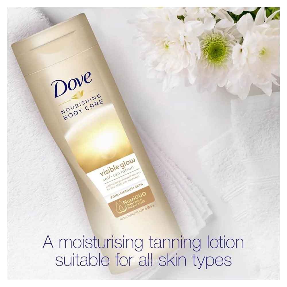 Dove Visible Glow Nourishing Lotion Light/Medium Skin 250ml - Image 2