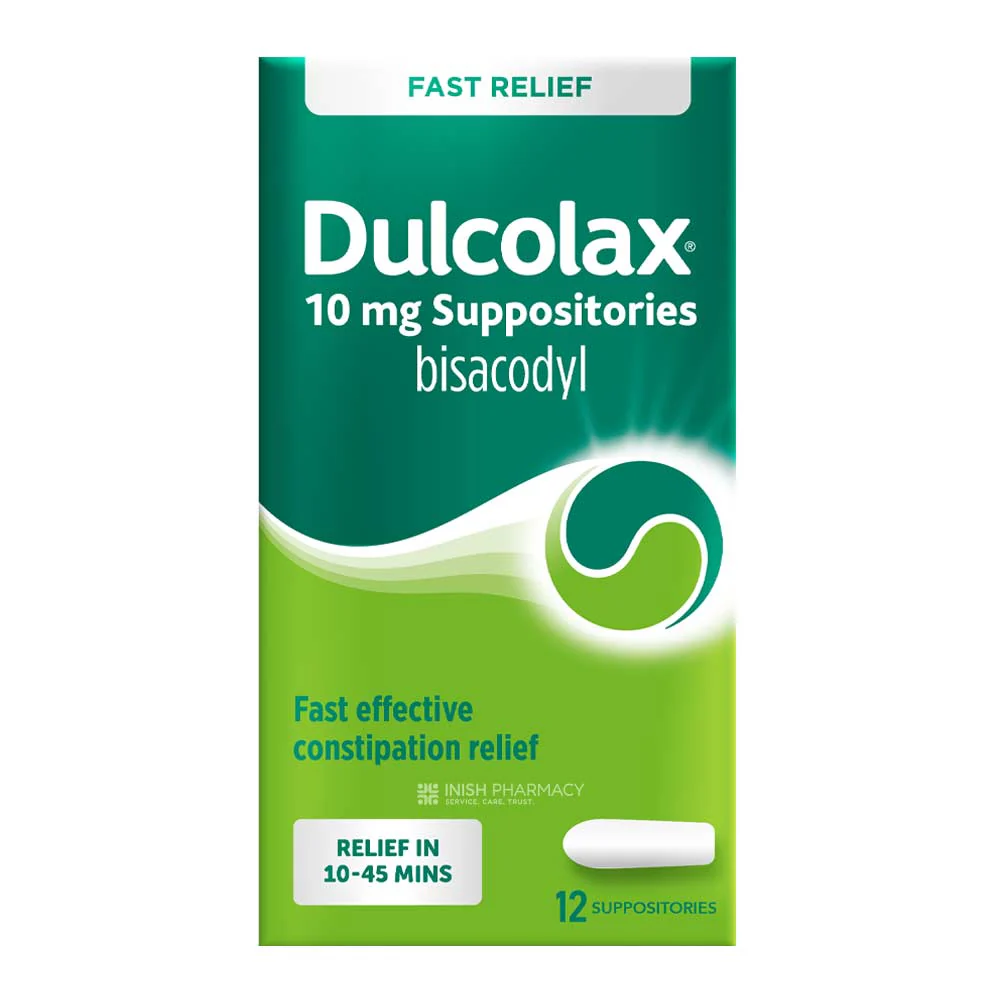 Dulcolax 10mg Bisacodyl Suppositories 12 Pack
