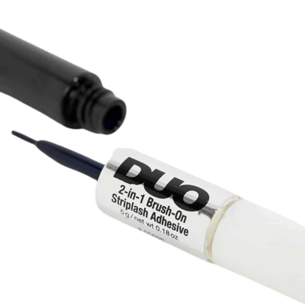 Duo 2-in-1 Brush-On Striplash Adhesive White/Clear - Image 2