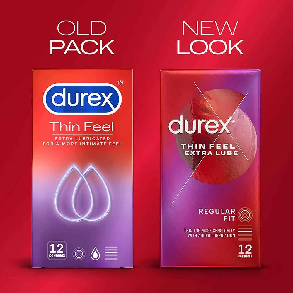 Durex Thin Feel Extra Lubricated Condoms 12 Pack - Image 2
